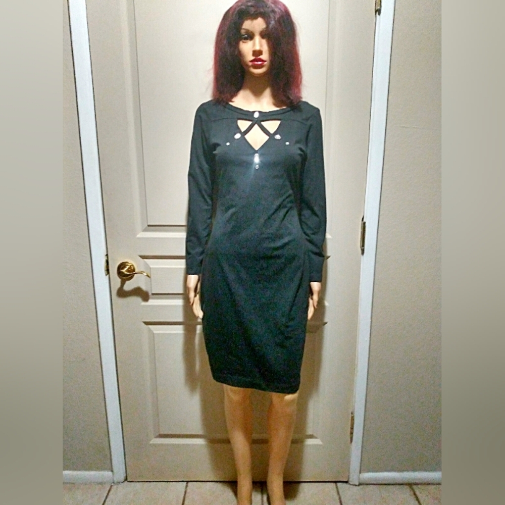 Vintage 90's Black Sweater Dress.